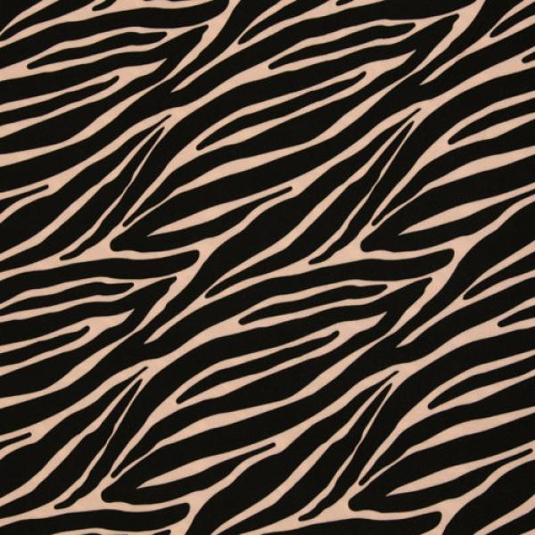 Viskose Animalprint Altrosa/Schwarz Zebra  by Swafing